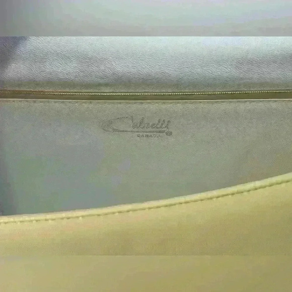 Vintage  Cabrelli Canada light yellow clutch/handbag - Picture 9 of 11